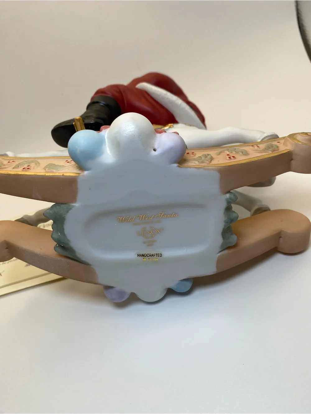 NEW Lenox Wild West Santa Riding White Rocking Horse - Figurine w box & COA